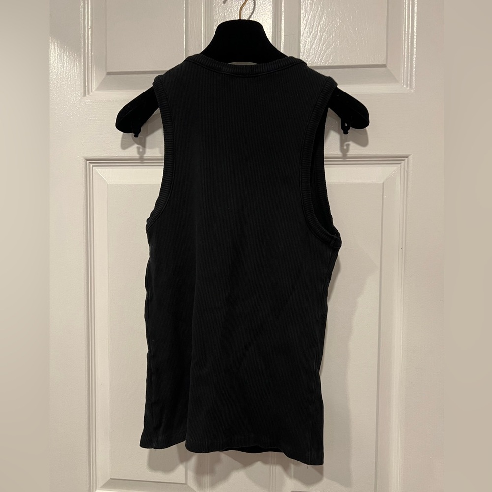 AGOLDE Poppy Scoop Neck Tank Top Black Size L excellent condition Neiman Marcus - Picture 5 of 14